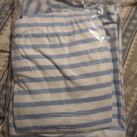 Lake Pajamas Pima Long-Long Set in Classic Blue Sz M - Picture 3 of 4